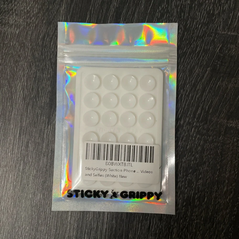 Sticky Grippy Silicone Suction Phone Holder - White